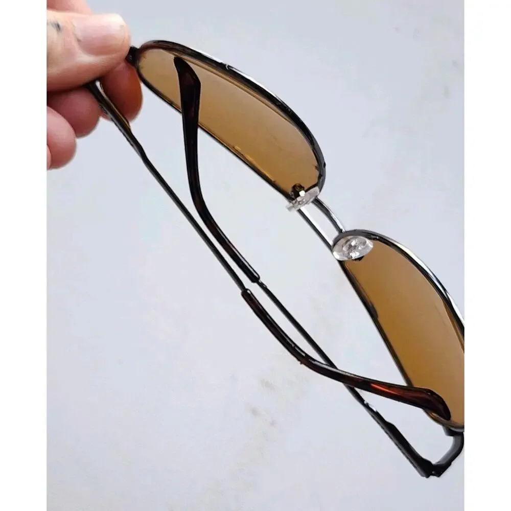 Foster Grant SUNGLASSES Driving Aviator Style Polarized High Definition ROY Case